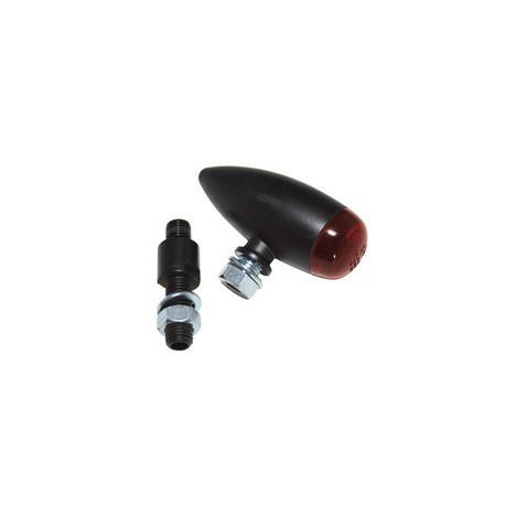 Feu arrière à LED HIGHSIDER Micro-Bullet noir/rouge