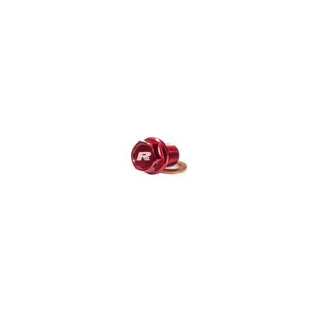 Bouchon de vidange magnétique RFX Pro (Rouge) [M8 x 35 mm x 1,25] - Honda CRF450/450X