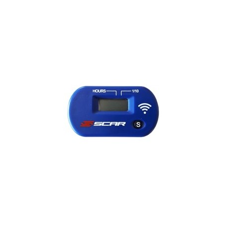 Compteur d'heures SCAR Sans-fil avec Velcro bleu
