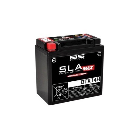 Batterie BS BATTERY BTX14H SLA Max sans entretien activée usine 14Ah
