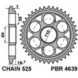 Couronne PBR acier standard 4639 - 525