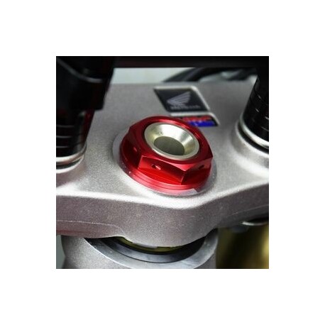 Ecrou de colonne de direction SCAR rouge Honda CRF250/450R