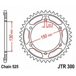 Couronne JT SPROCKETS acier standard 300 - 525