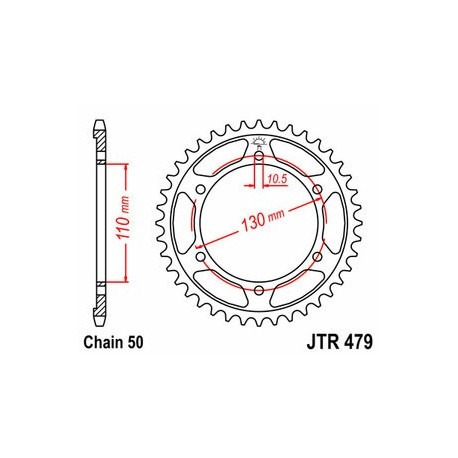 Couronne JT SPROCKETS acier standard 479 - 530
