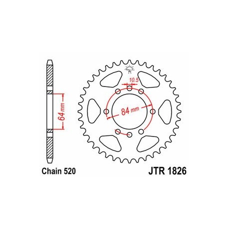 Couronne JT SPROCKETS acier standard 1826 - 520