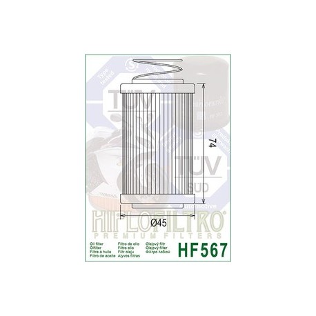 Filtre à huile HIFLOFILTRO - HF567 MV Agusta