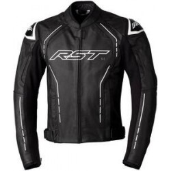 Veste RST S1 CE cuir noir/noir/blanc taille XS