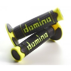 Revêtements de poignées DOMINO A260 DSH full grip noir/jaune fluo