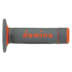 Revêtements de poignées DOMINO A020 Bicolore MX semi-gaufré gris/orange