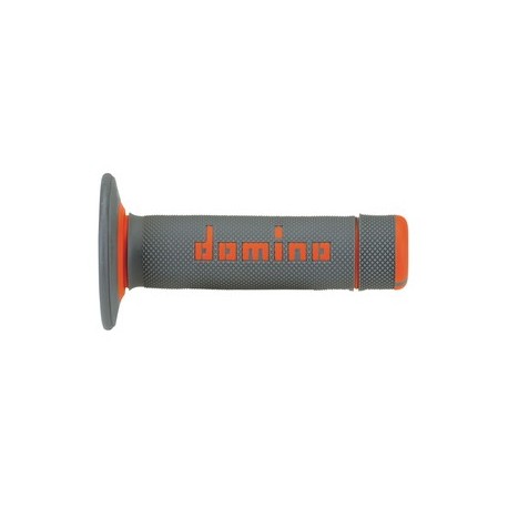 Revêtements de poignées DOMINO A020 Bicolore MX semi-gaufré gris/orange