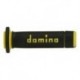 Revêtements de poignées DOMINO A180 Quad noir/jaune semi-gauffré