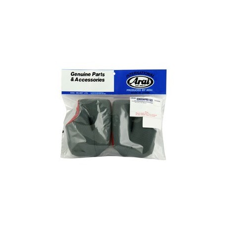 Mousses de joues ARAI Dry-Cool gris/rouge 20mm (épaisseur standard XXL) pour casque MX-V