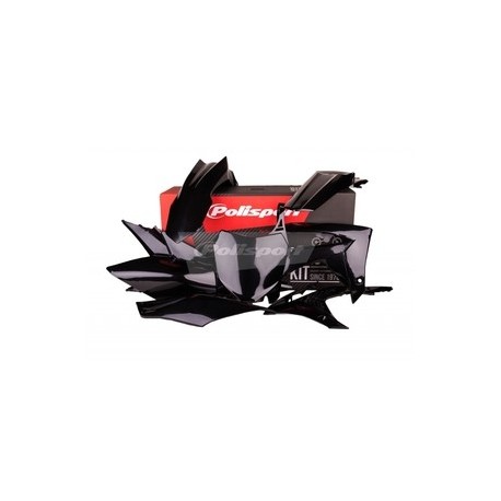 Kit plastique POLISPORT noir Honda CRF250F/CRF450F