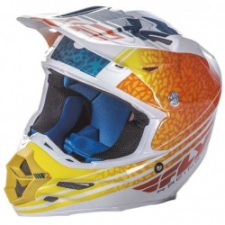 Casque FLY RACING F2 Carbon Animal 2017 Orange/Blanc/Teal S