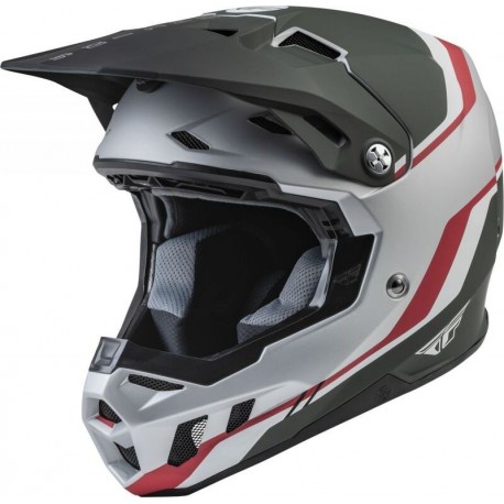 Casque FLY RACING Formula CC Driver Silver/Rouge/Blanc XS