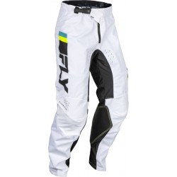 Pantalon FLY RACING Kinetic Prix - blanc/noir/jaune fluo