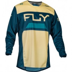 Maillot FLY RACING Kinetic Reload - Ivory/Navy/Cobalt
