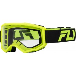 Masque FLY RACING Focus noir/jaune fluo - écran clair