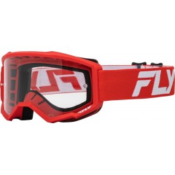 Masque FLY RACING Focus rouge/blanc - écran clair