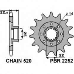 Pignon PBR acier standard 2252 - 520