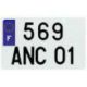 10 plaques d'immatriculation PRO PLAQUES PVC 210x130 - logo F