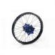 Roue arrière complète haan wheels 17x4,50 jante noir/moyeu bleu kawasaki kxf250/450