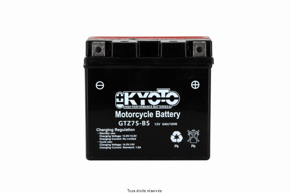 Batterie Kyoto YTZ7-S AGM sans entretien avec pack acide