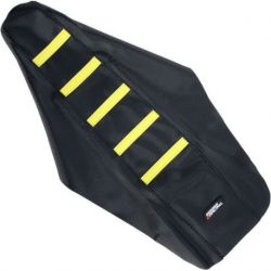 RIBBED SEAT COVER BLACK/YELLOW