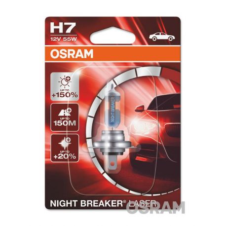 Ampoule OSRAM H7 Night Breaker Laser 12V/55W culot PX26d