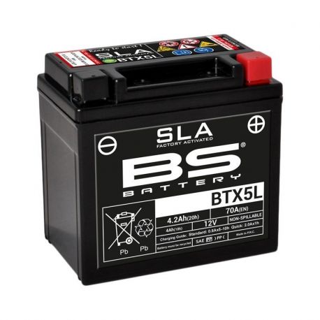 Batterie BS BATTERY BTX5L SLA sans entretien activée usine