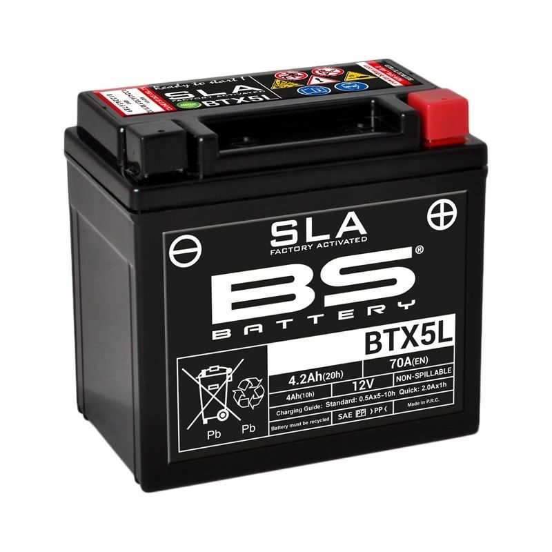 Batterie BS BATTERY SLA sans entretien activé usine - BTX5L / BTZ6S