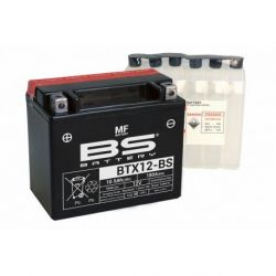 Batterie BS BATTERY BTX12-BS sans entretien livrée avec pack acide