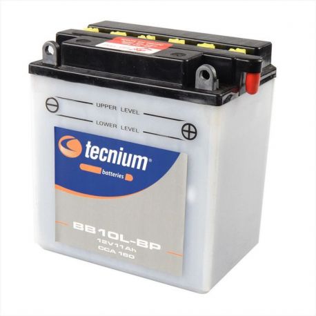 Batterie TECNIUM BB10L-BP conventionnelle livrée avec pack acide