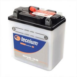 Batterie TECNIUM 6N6-3B conventionnelle livrée avec pack acide