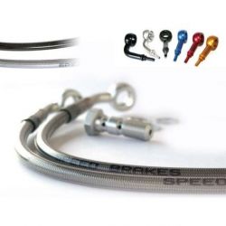 Durite d'embrayage d'aviation SPEEDBRAKES inox/raccord or TRIUMPH TRIDENT 900