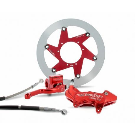 Kit freinage BERINGER Top Race roue 16" étrier Aerotec® axial 6 pistons rouge Honda CRF250R/450R