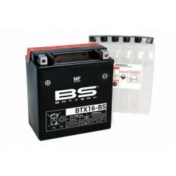 Batterie BS BATTERY BTX16-BS sans entretien avec pack acide