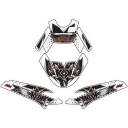 Kit déco KUTVEK Demon rouge MBK Nitro/Yamaha Aerox