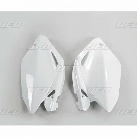 Plaques latérales UFO blanc Honda CRF250R