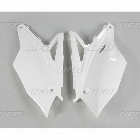 Plaques latérales UFO blanc Kawasaki KX450F