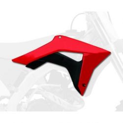 Ouïes de radiateur POLISPORT couleur origine 17 rouge/noir Honda CRF450R/RX