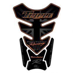 Protection de réservoir MOTOGRAFIX 4pièces Triple noir/orange Triumph