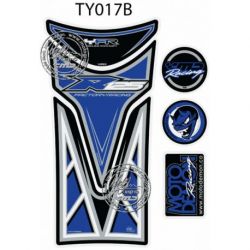 Protection de réservoir MOTOGRAFIX 6pièces bleu Yamaha YZF-R125