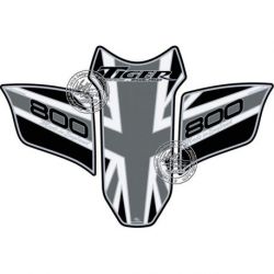 Protection de réservoir MOTOGRAFIX 3pièces noir/gris Triumph Tiger800