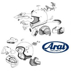Pièces SAV ARAI Kit ventilation arrière Gun Metallic Frost casques jet