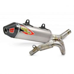EXHAUST SYSTEM T-6 EURO STAINLESS WITH TITANIUM CANISTERS & CARBON END CAP