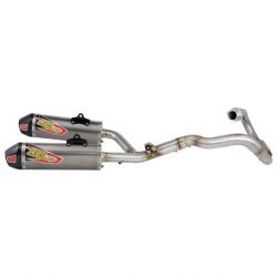 EXHAUST SYSTEM T-6 EURO DUAL STAINLESS WITH TITANIUM CANISTERS & CARBON END CAP