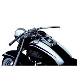 HANDLEBAR DRAGBAR LONG STEEL 25.4 CHROME PLATED, CABLE OPENINGS