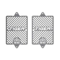 Protections de radiateur gravée R&G RACING (paire) - inox Tiger 850 Sport
