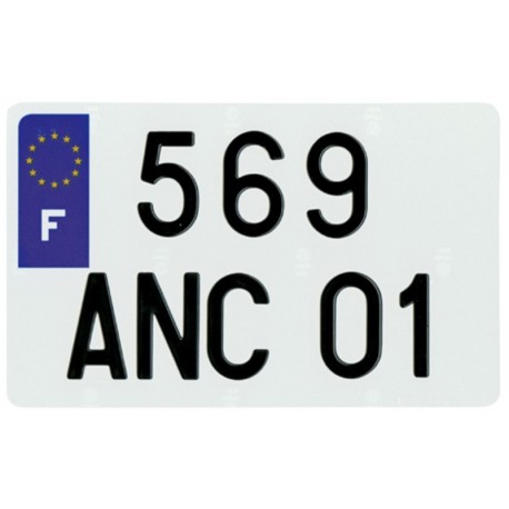 10 plaques d'immatriculation PVC PRO PLAQUES FNI type F 210x130